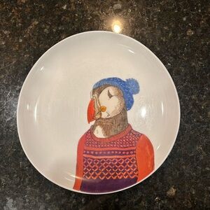 Rachel Kozlowski + West Elm Dapper Animal Plate - Puffin